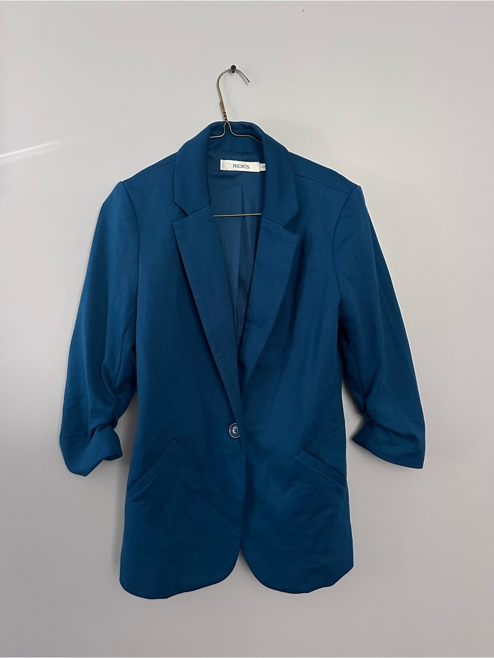 Ricki's Teal Single-Button Blazer Jacket 3/4 sleeve